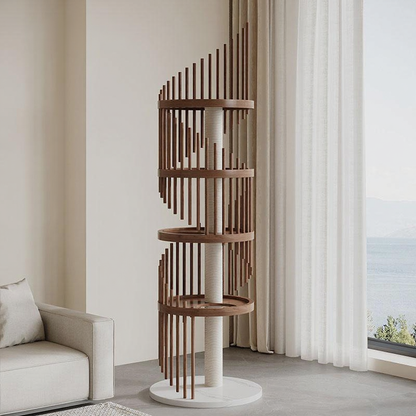 Catvera Spiral Wood Cat Climbing Tree - Image 8|||PROMPT|||Original clean product image