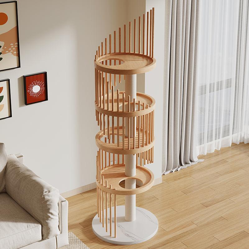 Catvera Spiral Wood Cat Climbing Tree - Image 9|||PROMPT|||Original clean product image