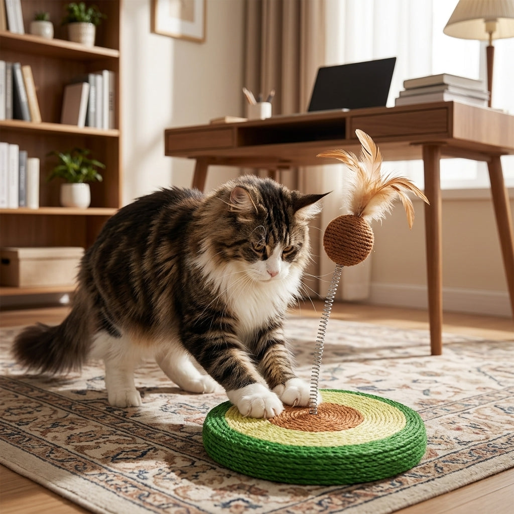 Catvera Spring Sisal Ball Claw Grinder - Natural Claw Care