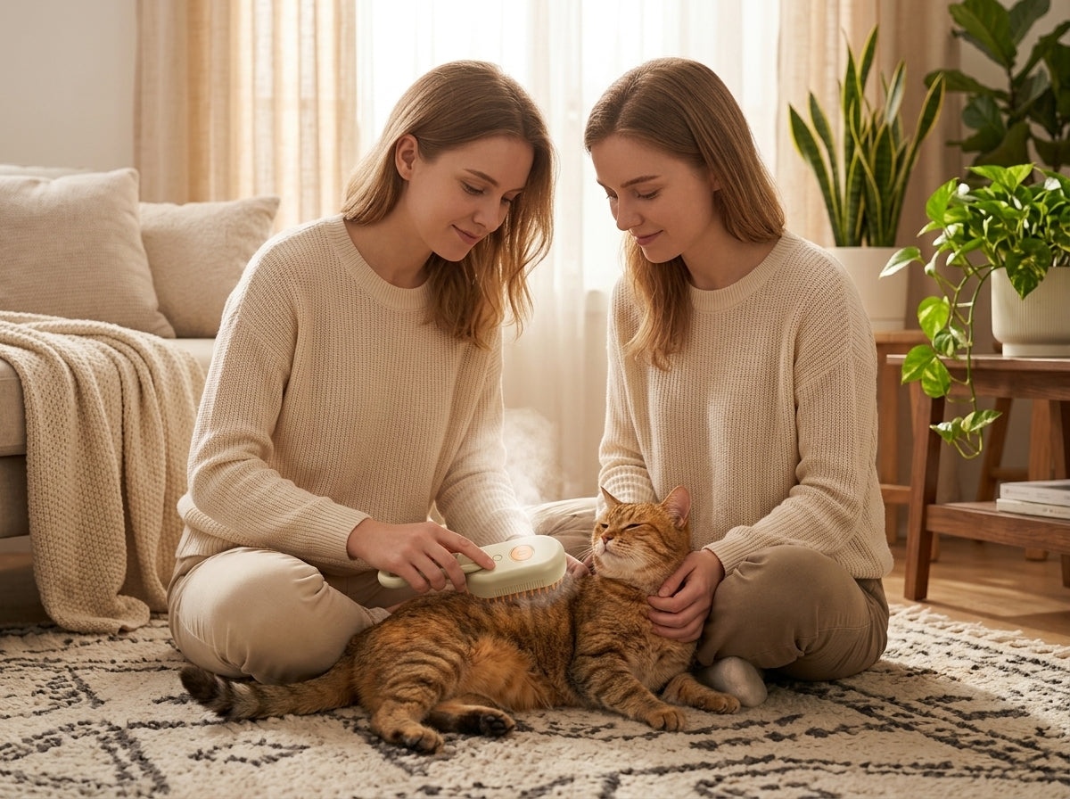 Catvera Steam Grooming Brush Sprayer - Massage & Bonding Experience