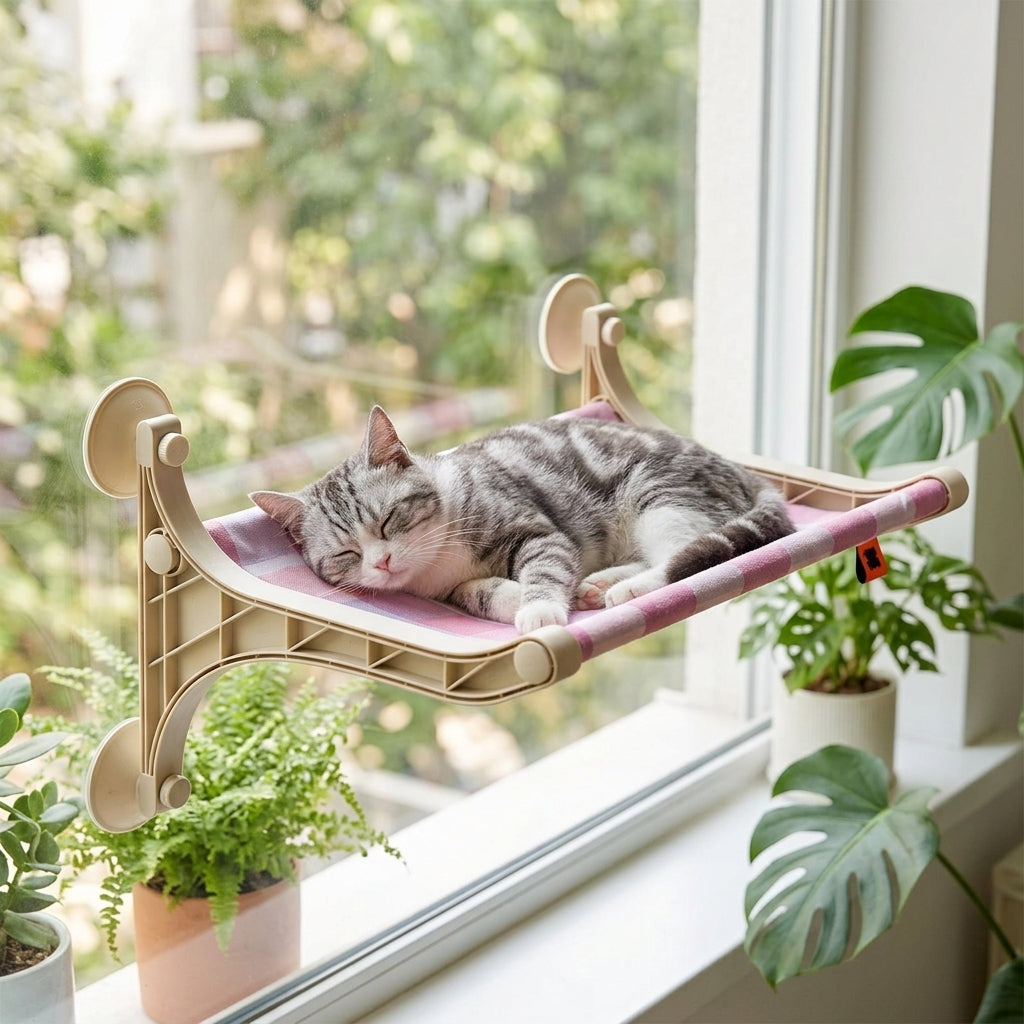 Catvera Suction Cup Window Cat Hammock - Ultimate Comfort Design