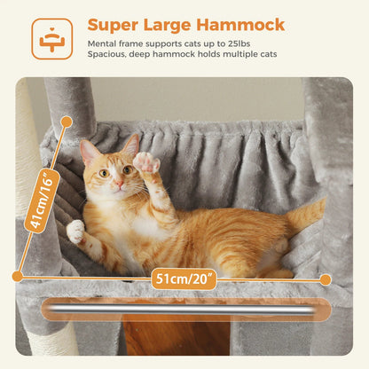 Catvera Tall Multi-Level Cat Tree - Image 5|||PROMPT|||Original clean product image