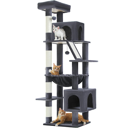 Catvera Tall Multi-Level Cat Tree - Image 7|||PROMPT|||Original clean product image