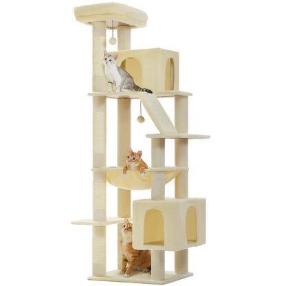 Catvera Tall Multi-Level Cat Tree - Image 9|||PROMPT|||Original clean product image