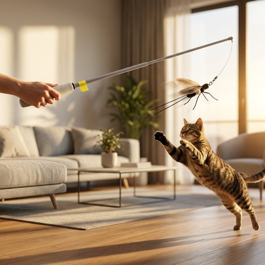 Catvera Three-Section Retractable Cat Teaser - Main Product Image