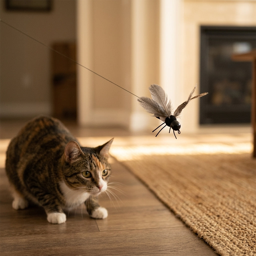 Catvera Three-Section Retractable Cat Teaser - Realistic Hunting Experience