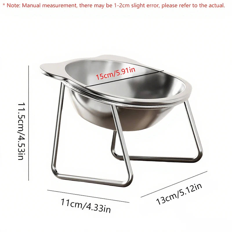 Catvera Tilted Elevated Cat Bowl - Image 7|||PROMPT|||Original clean product image
