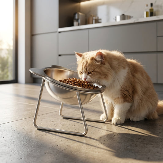 Catvera Tilted Elevated Cat Bowl - Main Product Image