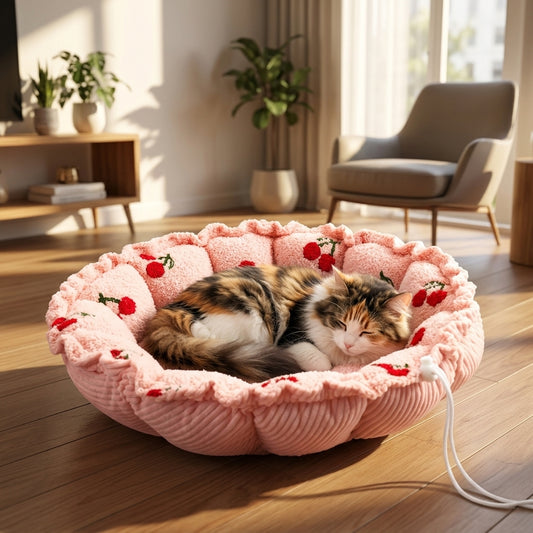 Catvera Transformable Coral Velvet Cat Bed - Main Product Image