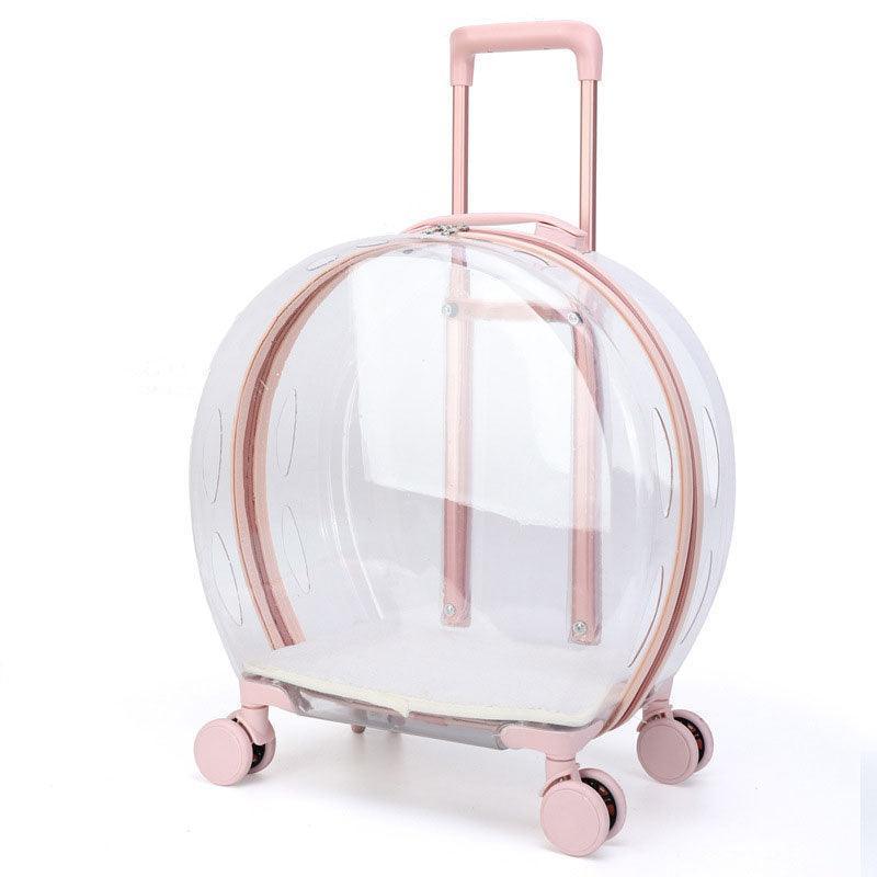 Catvera Transparent Wheeled Cat Carrier - Image 1|||PROMPT|||Original clean product image