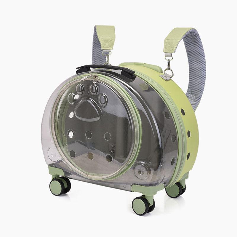 Catvera Transparent Wheeled Cat Carrier - Image 8|||PROMPT|||Original clean product image