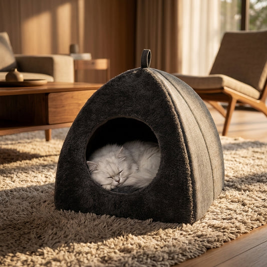 Catvera Triangle Enclosed Cat Nest - Main Product Image
