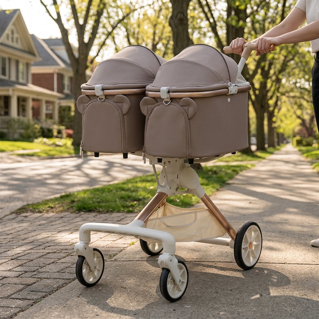 Catvera Twin Double Pet Stroller - Premium Durability Features