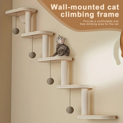 Catvera Wall Mounted Cat Climbing Frame - Image 2|||PROMPT|||Original clean product image