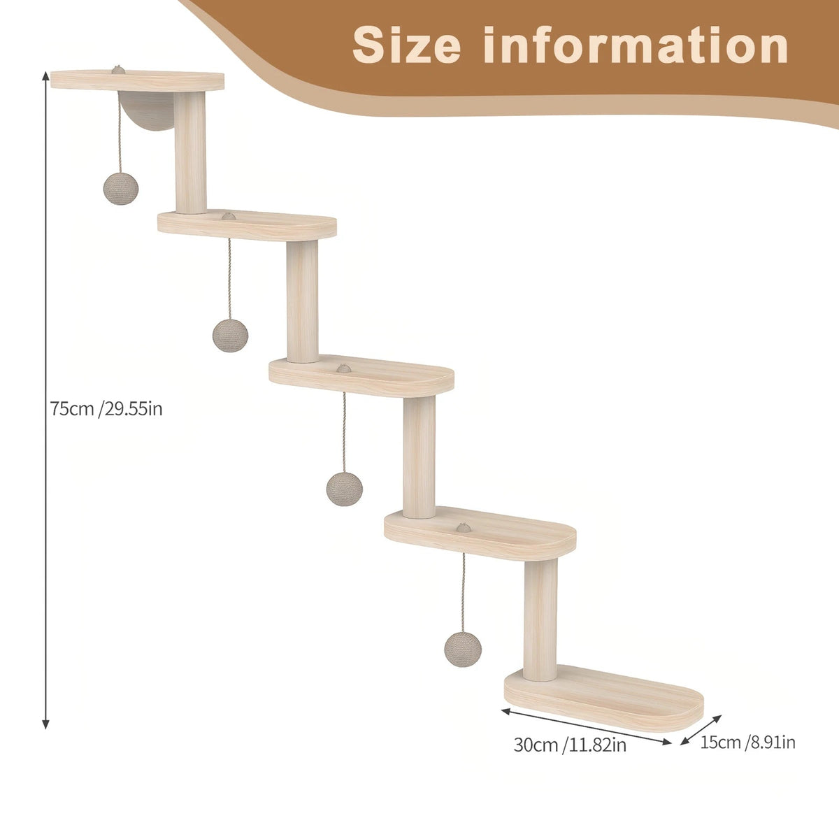 Catvera Wall Mounted Cat Climbing Frame - Image 6|||PROMPT|||Original clean product image