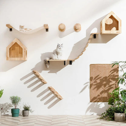 Catvera Wall Mounted Cat Climbing System - Image 1|||PROMPT|||Original clean product image