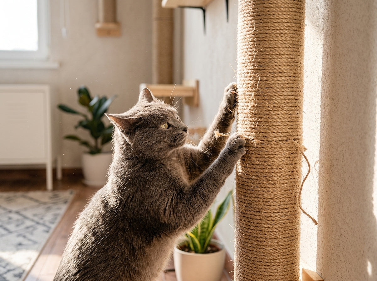 Catvera Wall Mounted Cat Climbing System - Satisfies Natural Scratching Instincts Completely