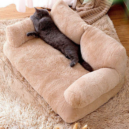 Catvera Washable Cat Sofa Bed - Image 13|||PROMPT|||Cleaned image. Original analysis: Found 1 brand name embossed/printed on the pet bed fabric