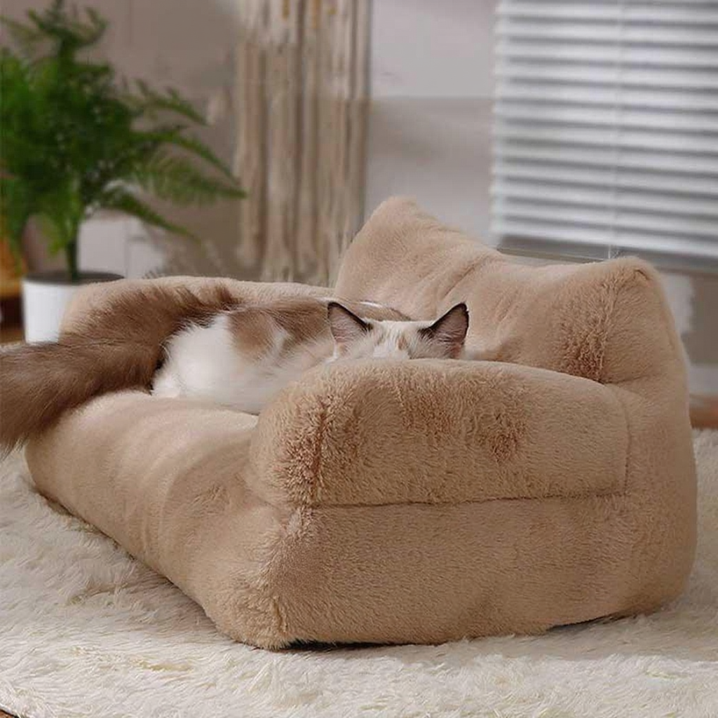 Catvera Washable Cat Sofa Bed - Image 15|||PROMPT|||Cleaned image. Original analysis: found 1 brand name/logo on the pet bed product
