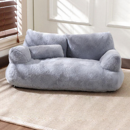 Catvera Washable Cat Sofa Bed - Image 8|||PROMPT|||Cleaned image. Original analysis: Found 1 brand name/logo stitched on the product - a small white tag/label visible on the right side of the sofa