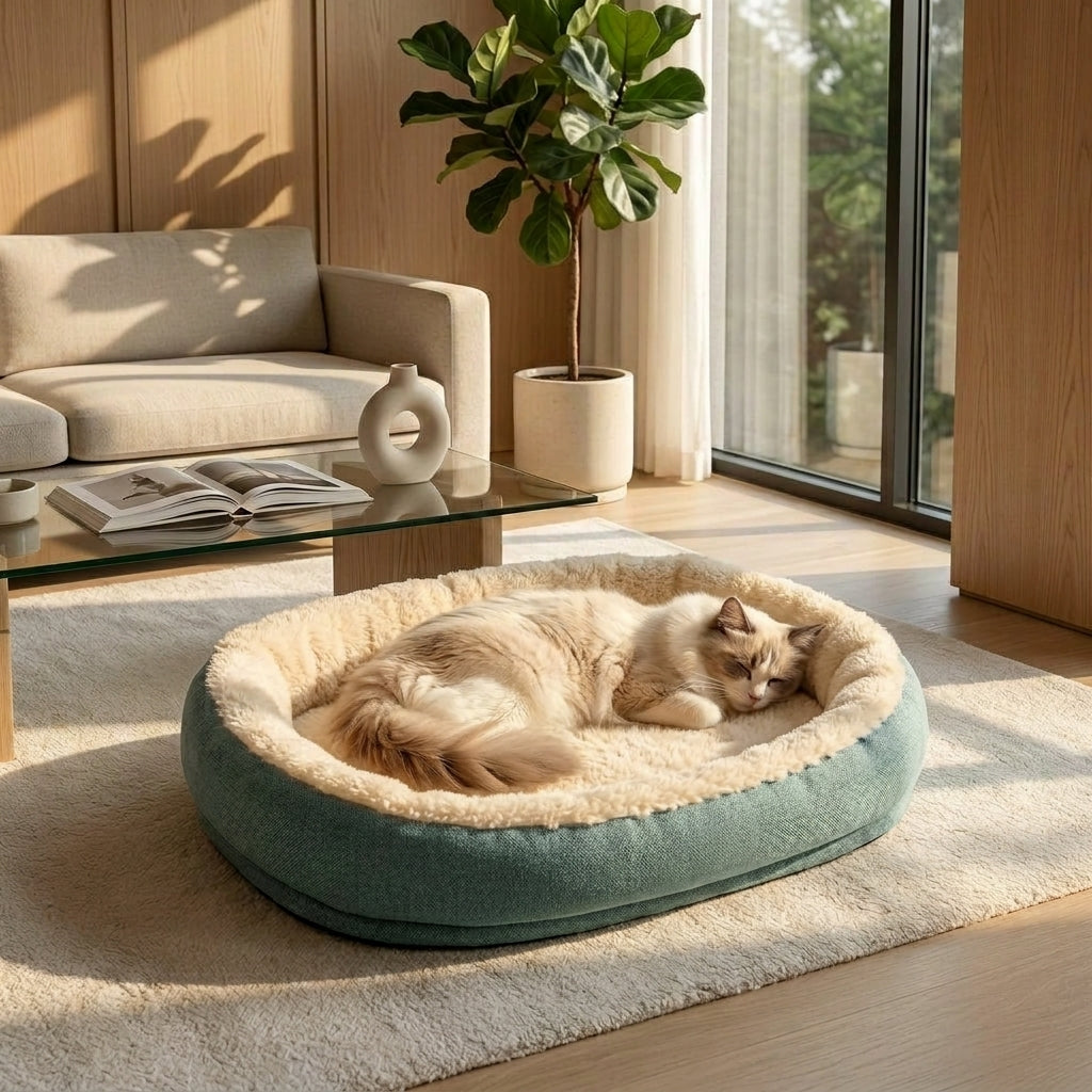Catvera Waterproof Lambskin Cat Bed - Main Product Image