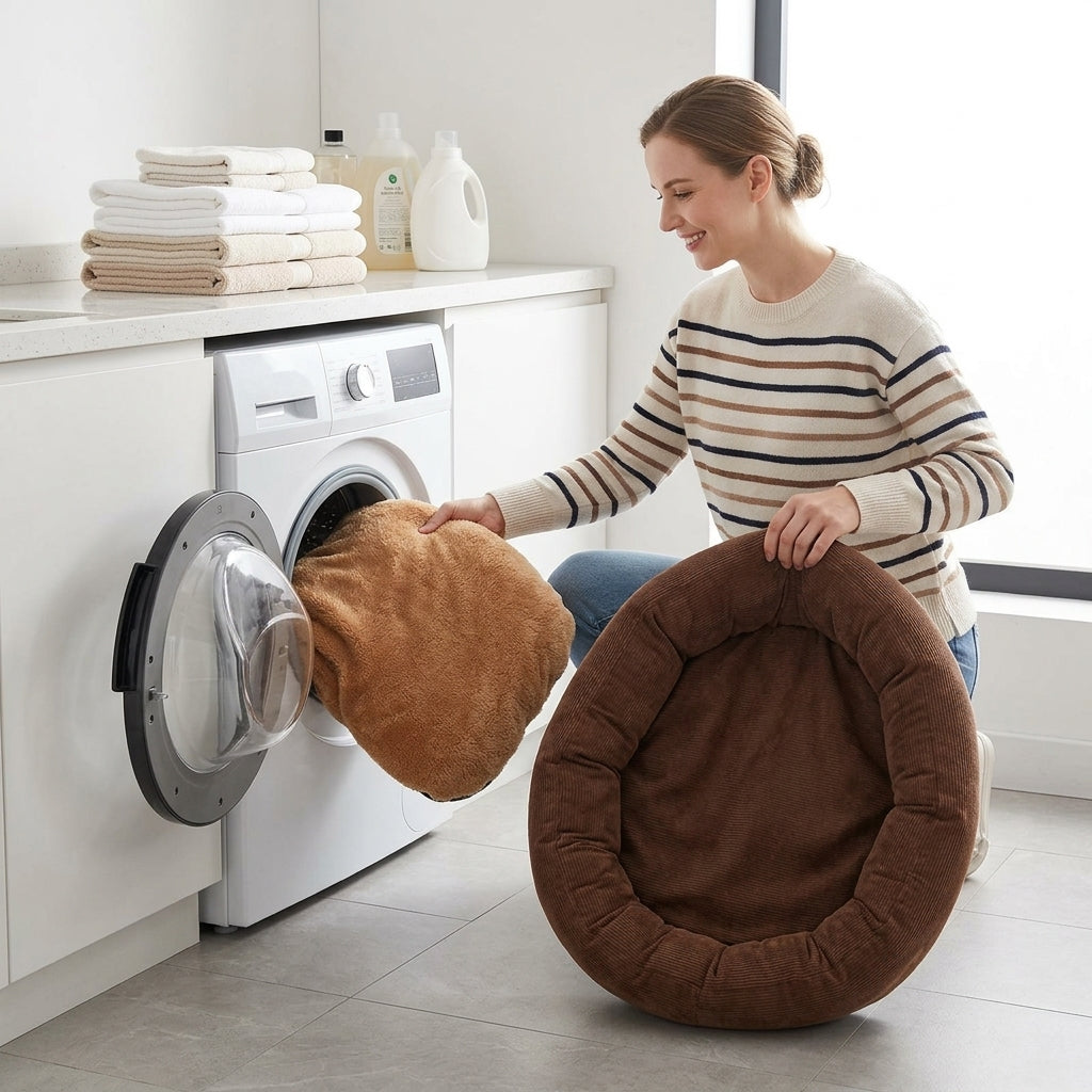 Catvera Waterproof Lambskin Cat Bed - Easy Care & Maintenance