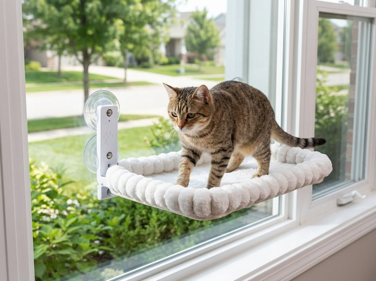 Catvera Window Hammock Premium Suction - Maximum Security Installation