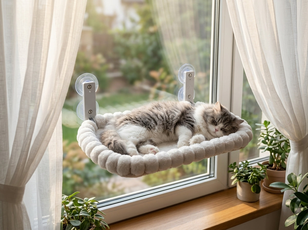 Catvera Window Hammock Premium Suction - Premium Comfort Materials