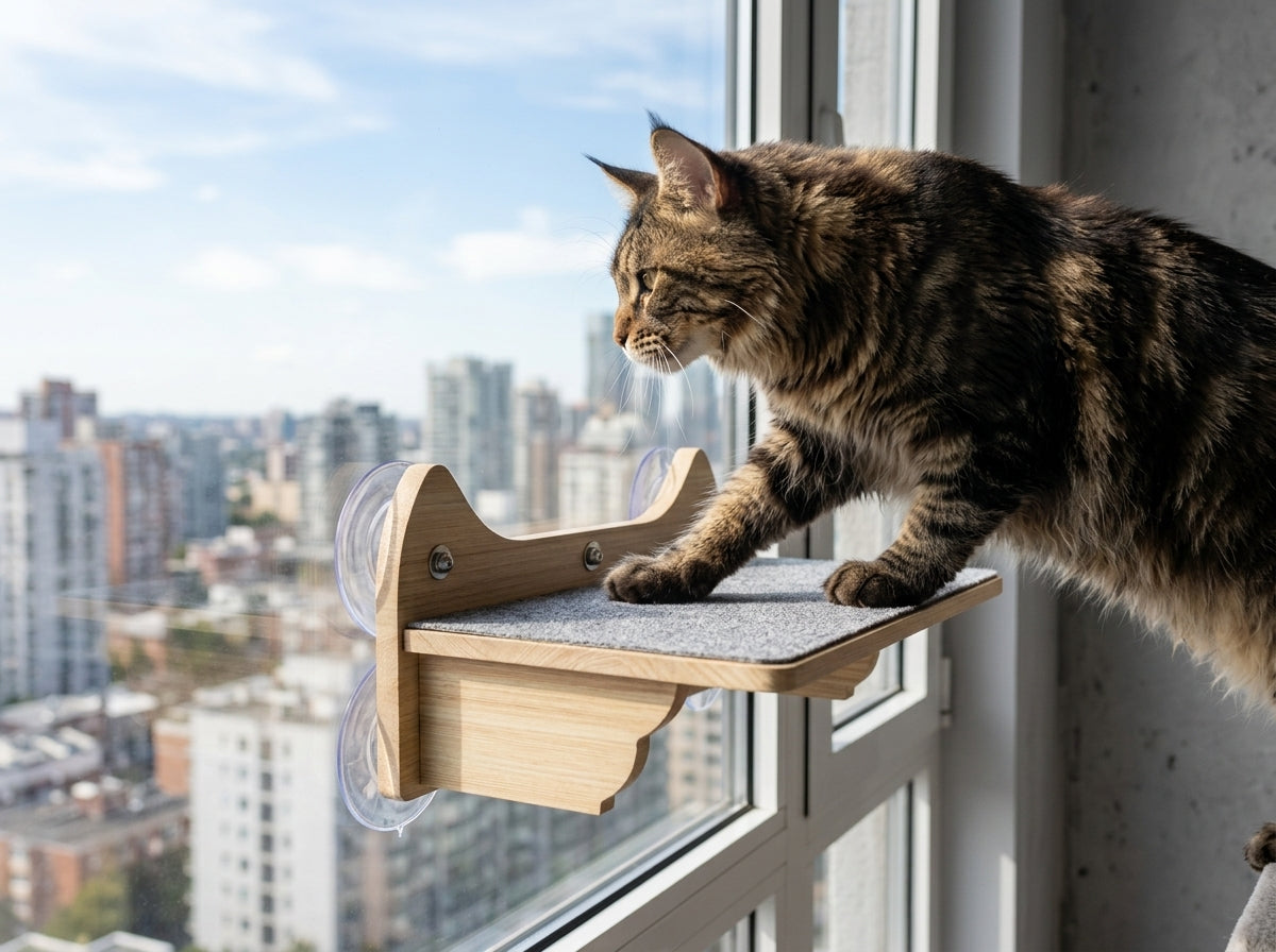 Catvera Window Suction Cat Climbing Shelves - Built to Support Even the Largest Cats