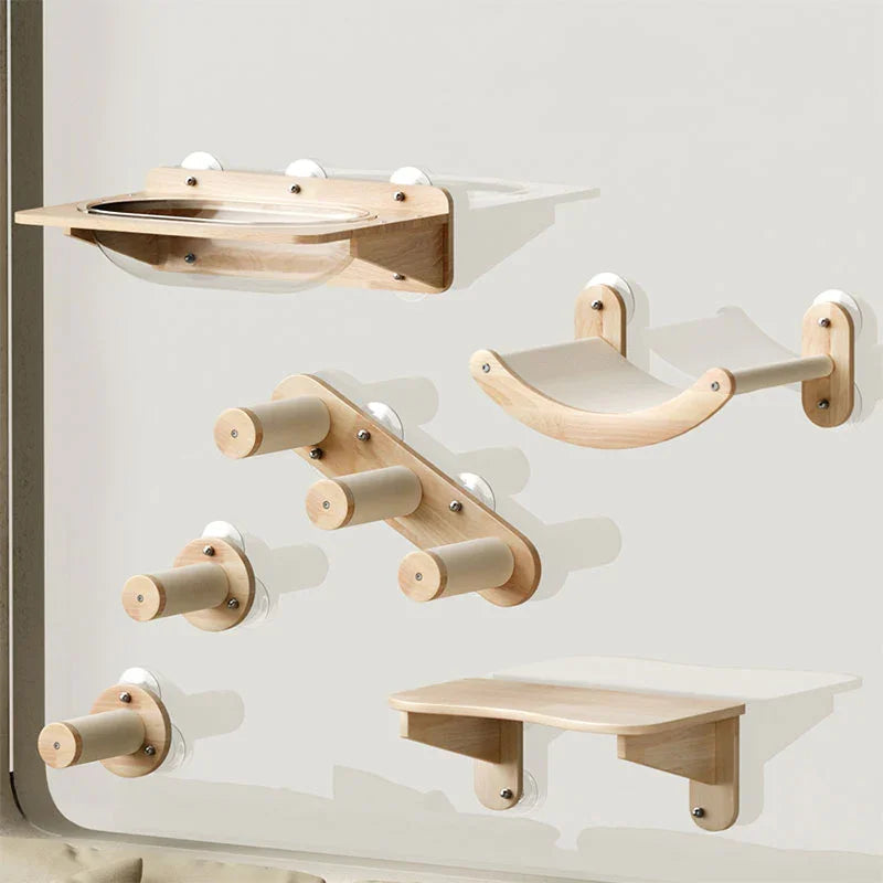 Catvera Wood Suction Cup Wall Shelves - Image 13|||PROMPT|||Original clean product image