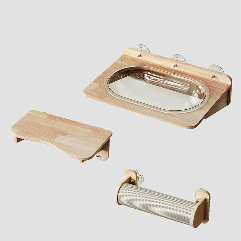 Catvera Wood Suction Cup Wall Shelves - Image 15|||PROMPT|||Original clean product image