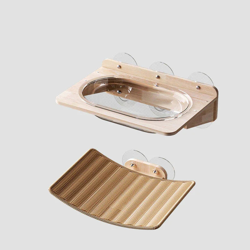 Catvera Wood Suction Cup Wall Shelves - Image 17|||PROMPT|||Original clean product image