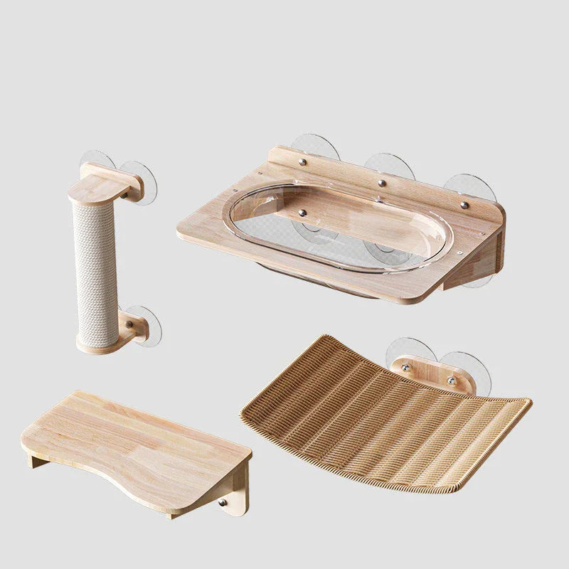 Catvera Wood Suction Cup Wall Shelves - Image 20|||PROMPT|||Original clean product image