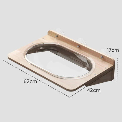 Catvera Wood Suction Cup Wall Shelves - Image 4|||PROMPT|||Original clean product image