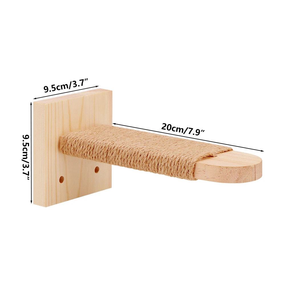 Catvera Wood Wall Cat Steps - Image 8|||PROMPT|||Original clean product image