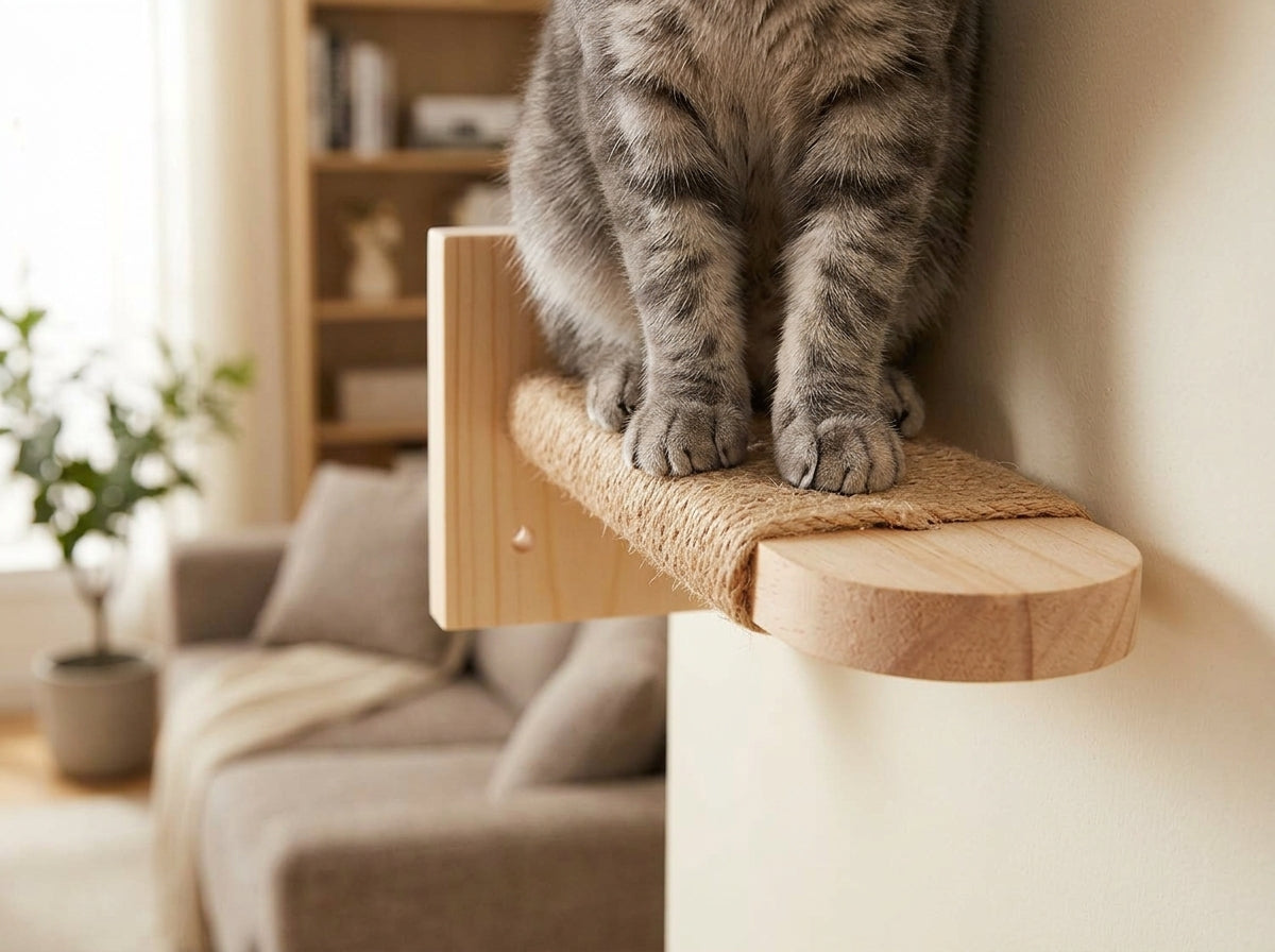 Catvera Wood Wall Cat Steps - Built to Survive Active Climbers