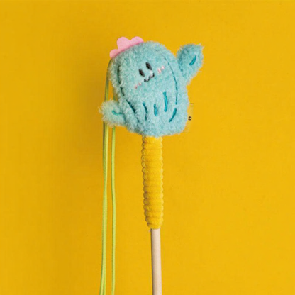 Catvera Wooden Bell Cat Stick - Image 3|||PROMPT|||Cleaned image. Original analysis: Found 1 brand name tag attached to the product - a white label/tag visible on the right side of the plush toy