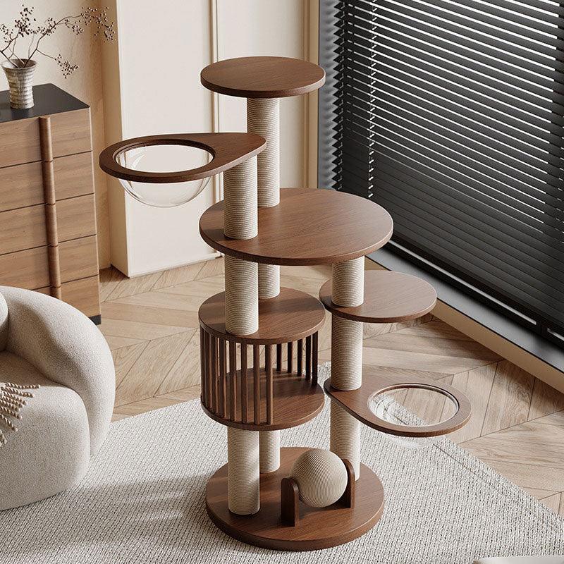 Catvera Wooden Cat Climbing Tree - Image 3|||PROMPT|||Original clean product image