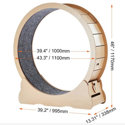 Catvera Wooden Cat Exercise Wheel - Image 11|||PROMPT|||Original clean product image