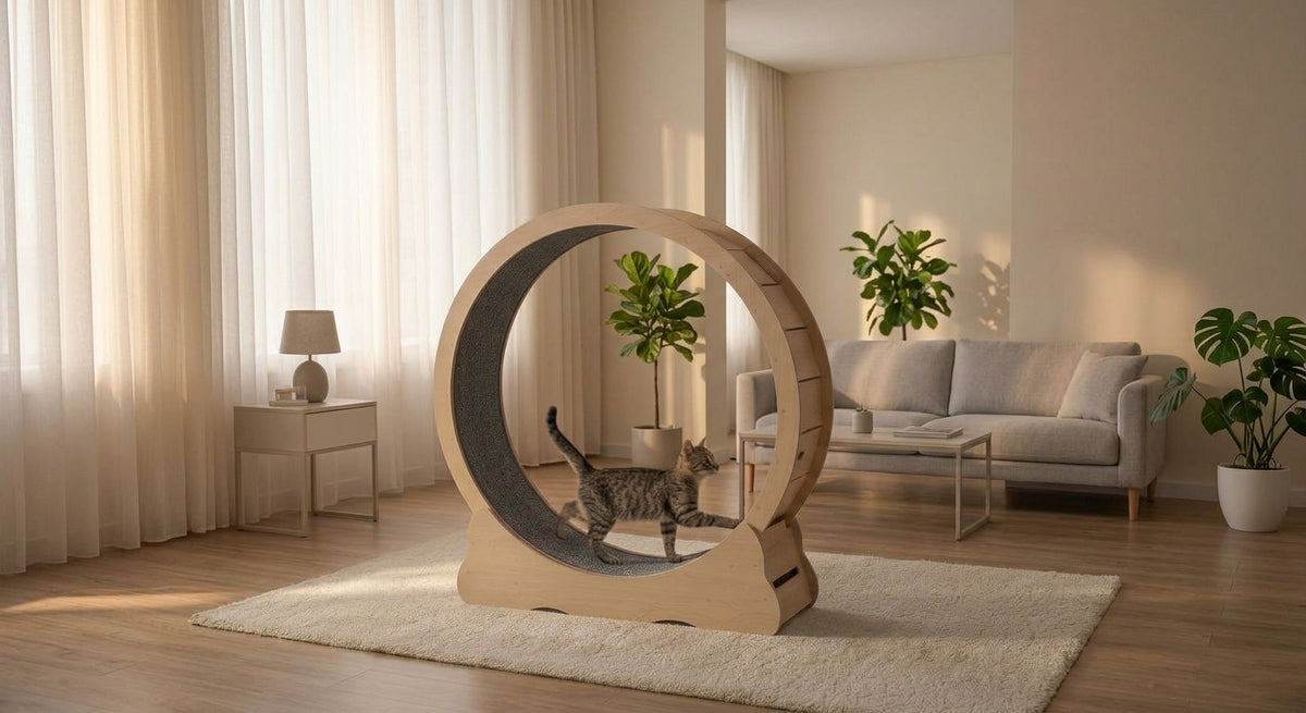 Catvera Wooden Cat Exercise Wheel - Section 1 (Restored)