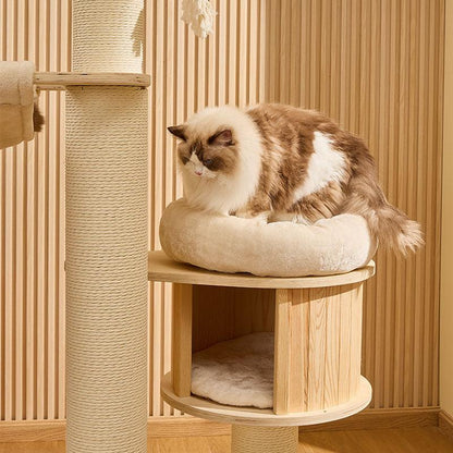 Catvera Wooden Multi-Level Cat Tower - Image 16|||PROMPT|||Original clean product image