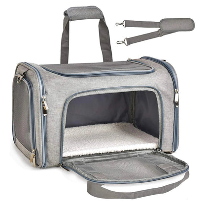 Collapsible Travel Pet Carrier Bag - Image 1|||PROMPT|||Original clean product image