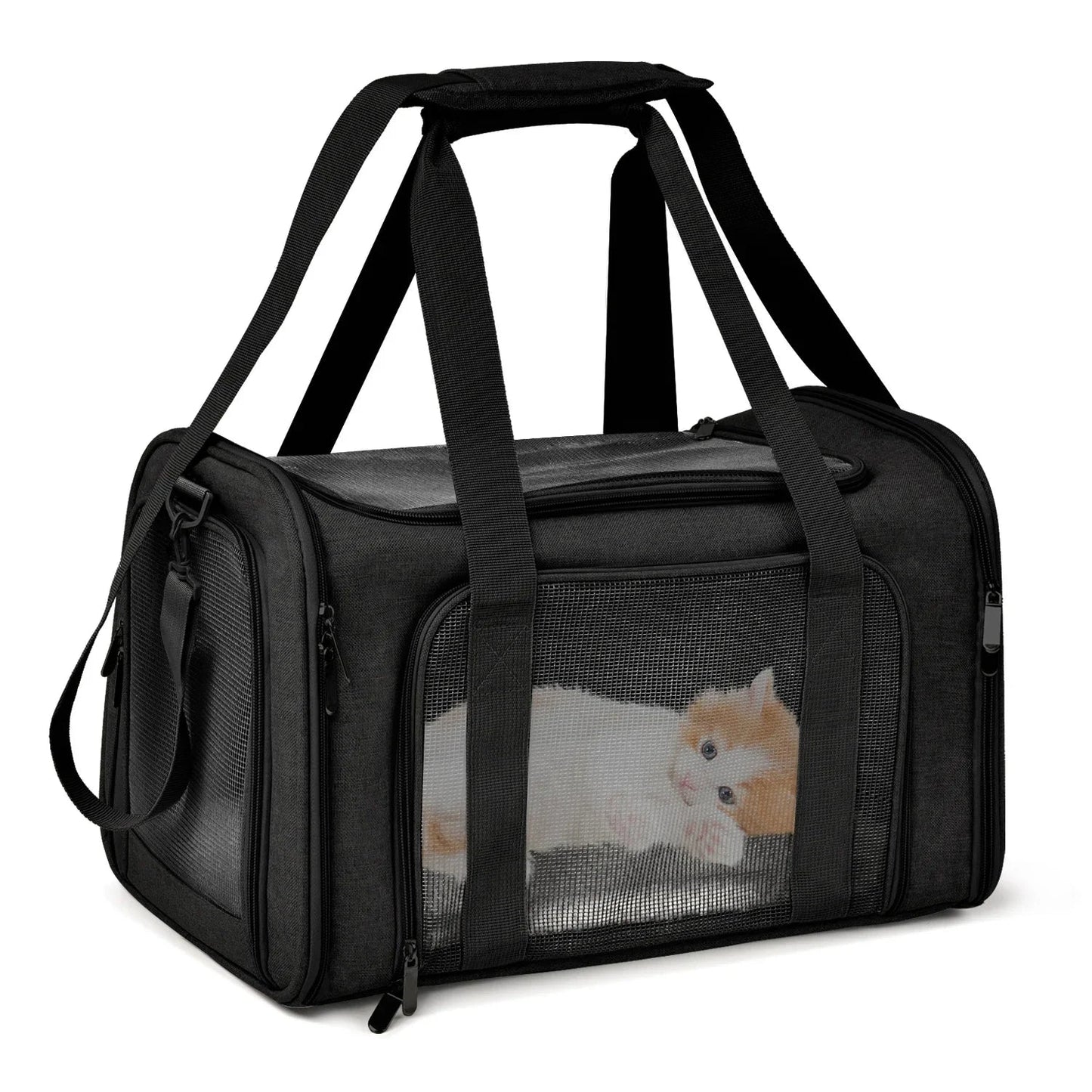 Collapsible Travel Pet Carrier Bag - Image 2|||PROMPT|||Original clean product image
