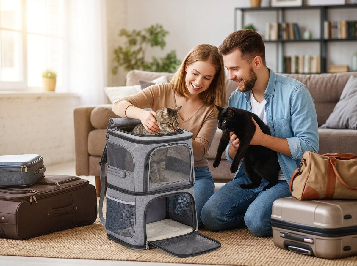 Double Layer Foldable Pet Travel Backpack - Never Leave a Pet Behind Again