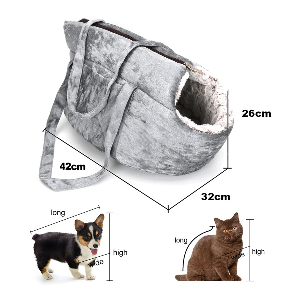 Dual-Use Plush Carrier and Bed - Image 10|||PROMPT|||Original clean product image