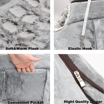 Dual-Use Plush Carrier and Bed - Image 5|||PROMPT|||Original clean product image