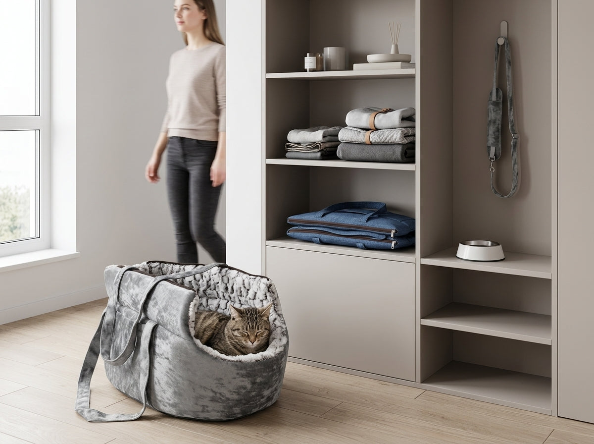 Dual-Use Plush Carrier and Bed - Save Space Without Sacrificing Comfort