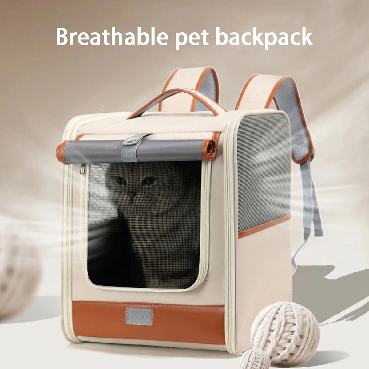 Expandable Breathable Pet Travel Backpack Carrier - Image 1|||PROMPT|||Original clean product image