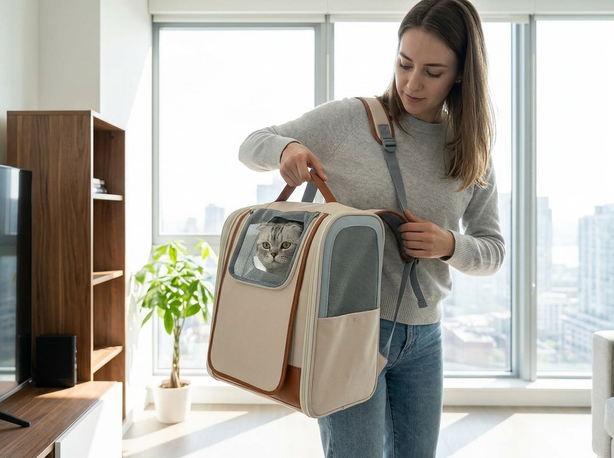 Expandable Breathable Pet Travel Backpack Carrier - Three Ways to Carry, Endless Possibilities