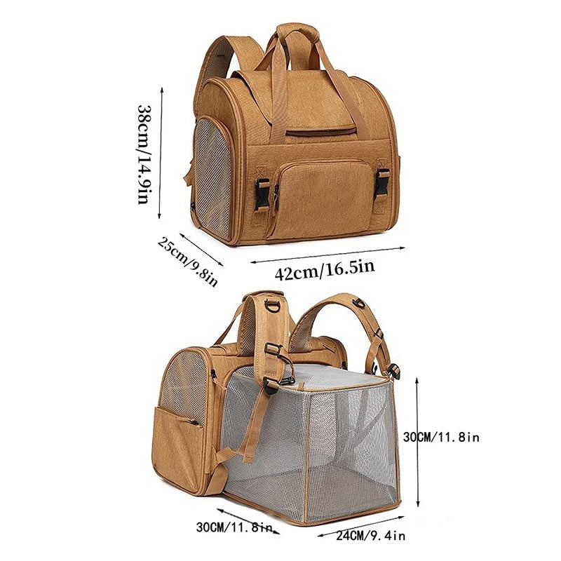 Expandable Cat Carrier Backpack with Privacy - Image 2|||PROMPT|||Original clean product image